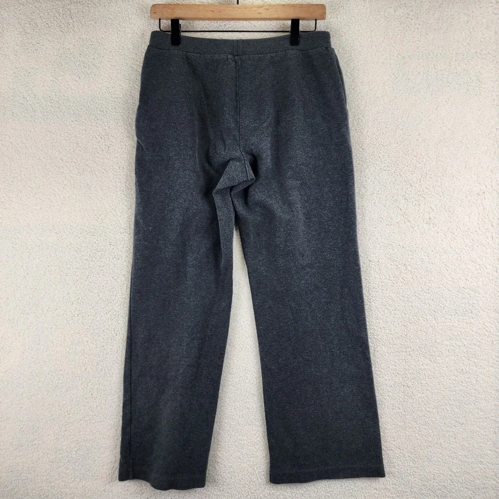 Lauren Ralph Lauren Womens PS  Charcoal Sweatpants Drawstring Waist Wide Leg‎